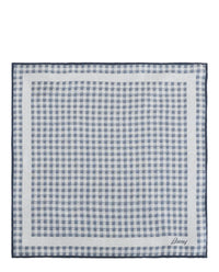 Brioni Mens Checkered Print Pocket Square