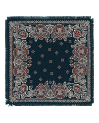 Brioni Mens Paisley Print Silk Pocket Square