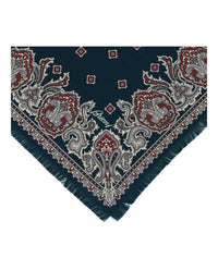Brioni Mens Paisley Print Silk Pocket Square