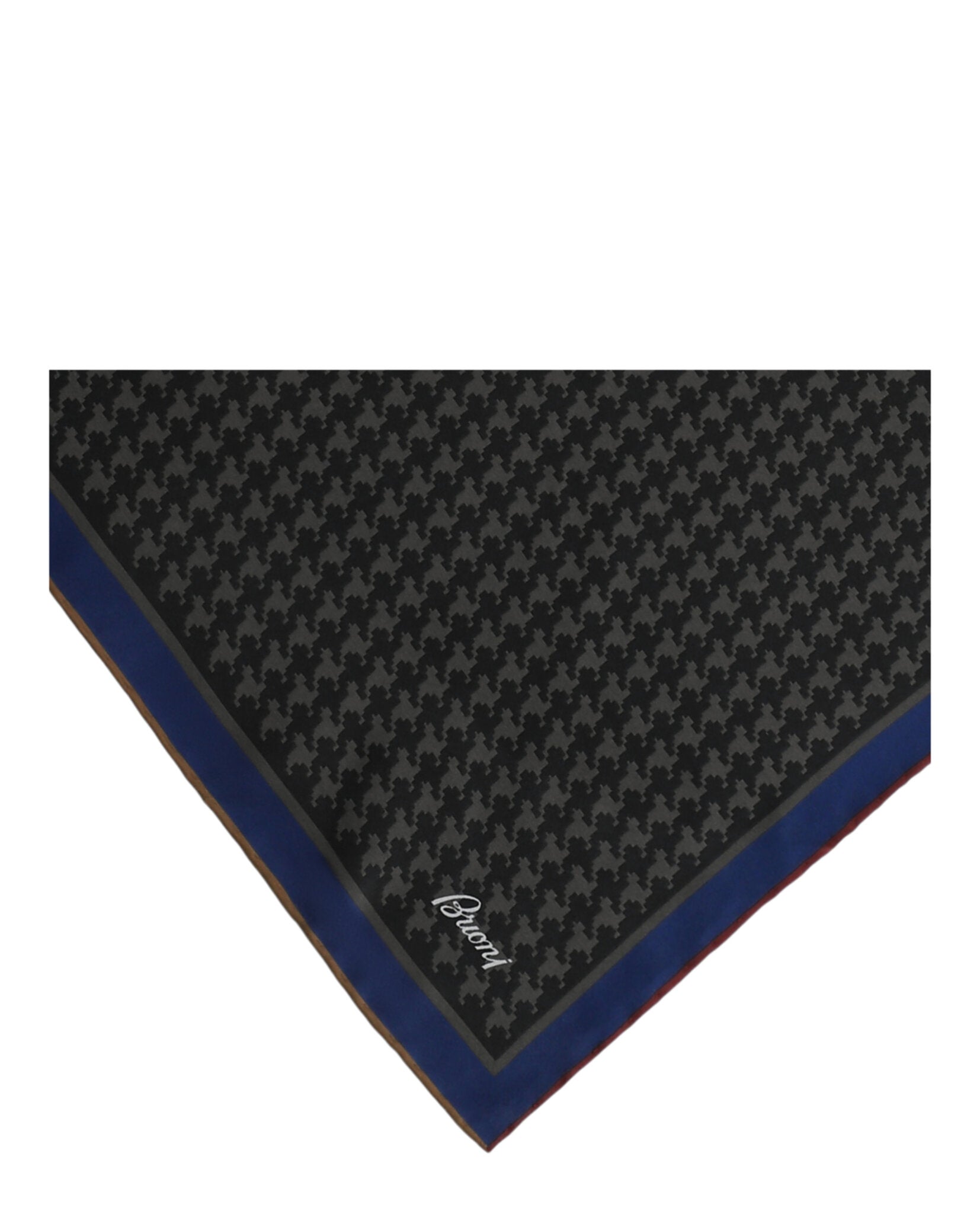 Brioni Mens Houndstooth Pocket Square
