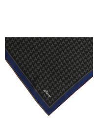 Brioni Mens Houndstooth Pocket Square