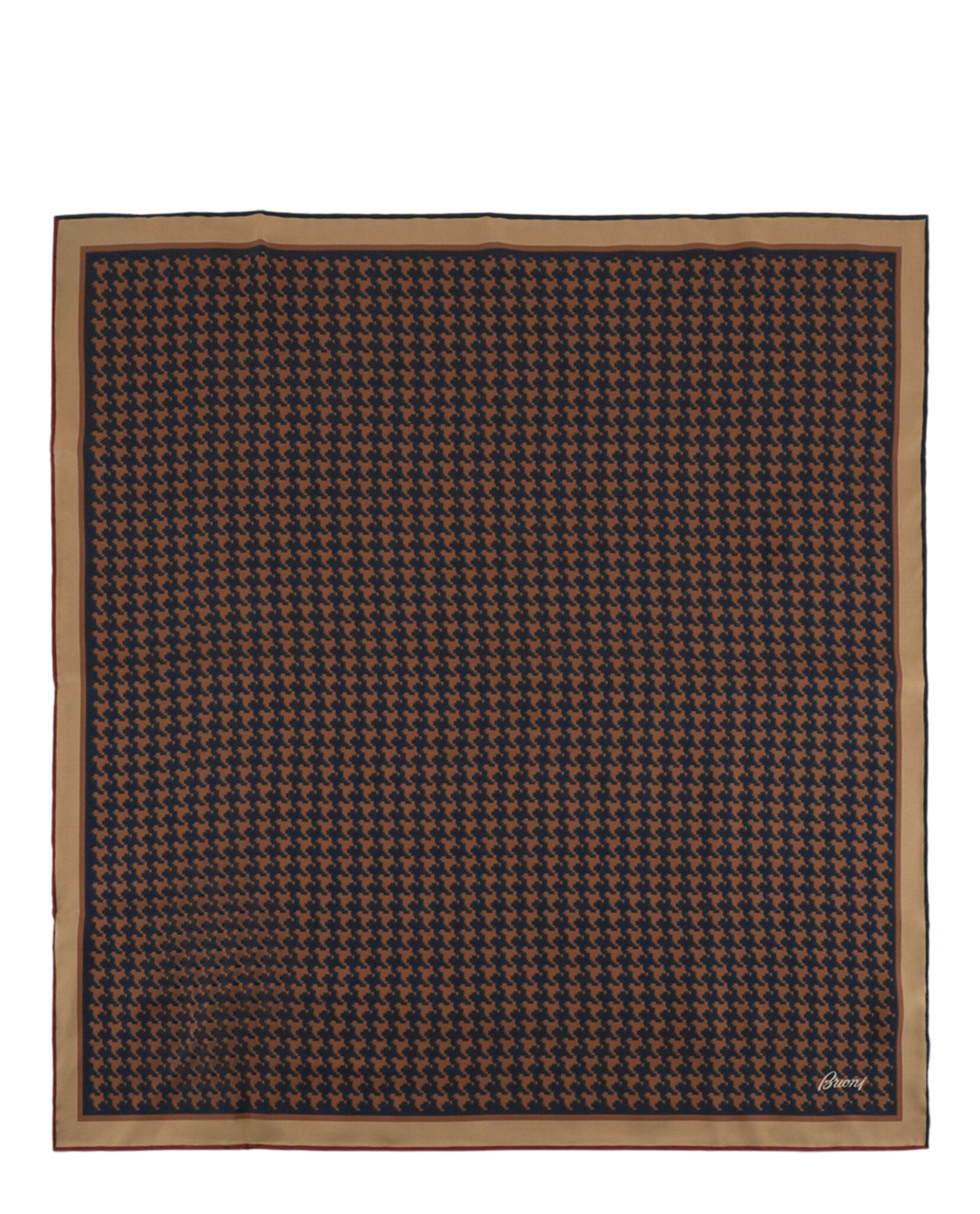 Brioni Mens Houndstooth Pocket Square