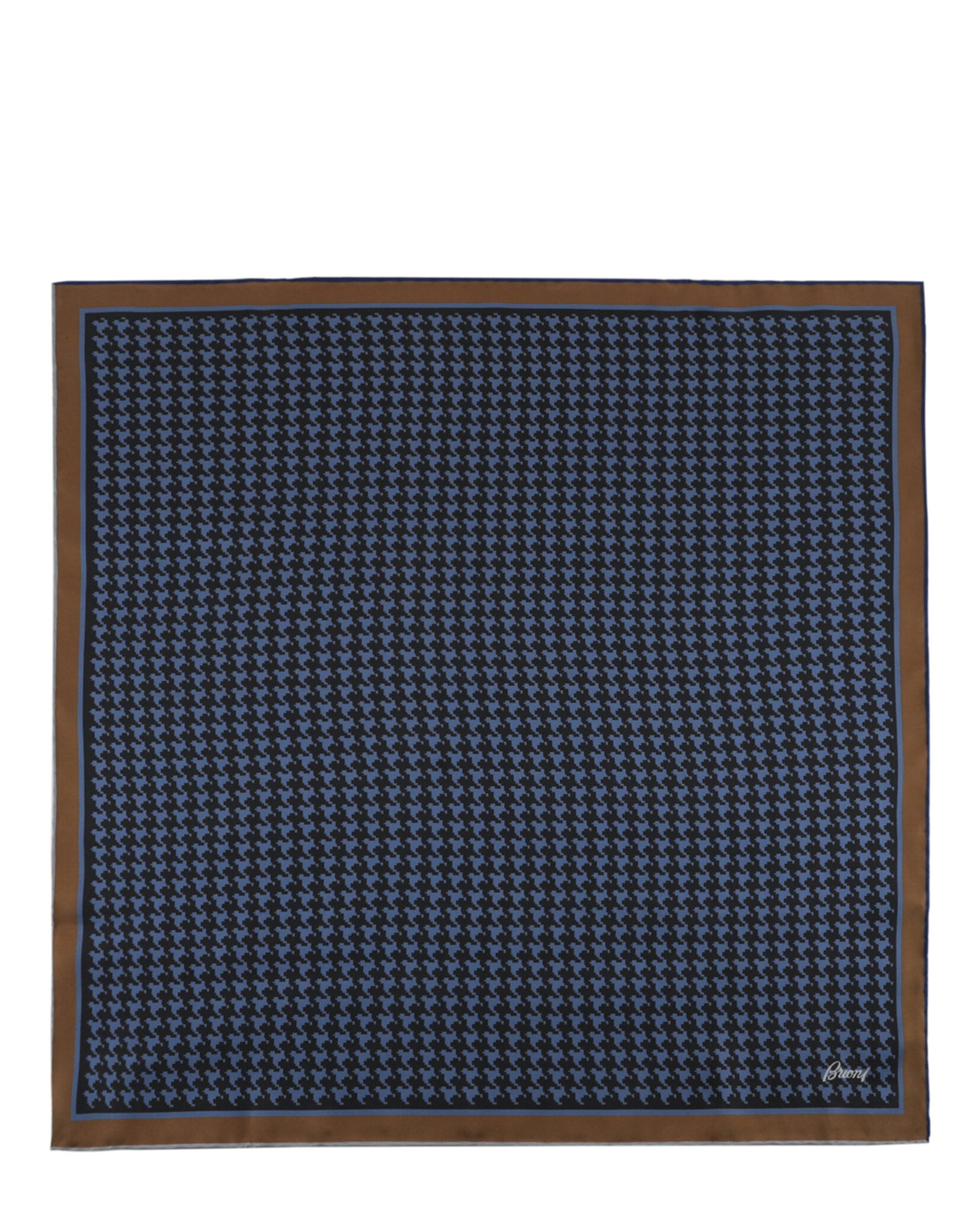 Brioni Mens Houndstooth Pocket Square