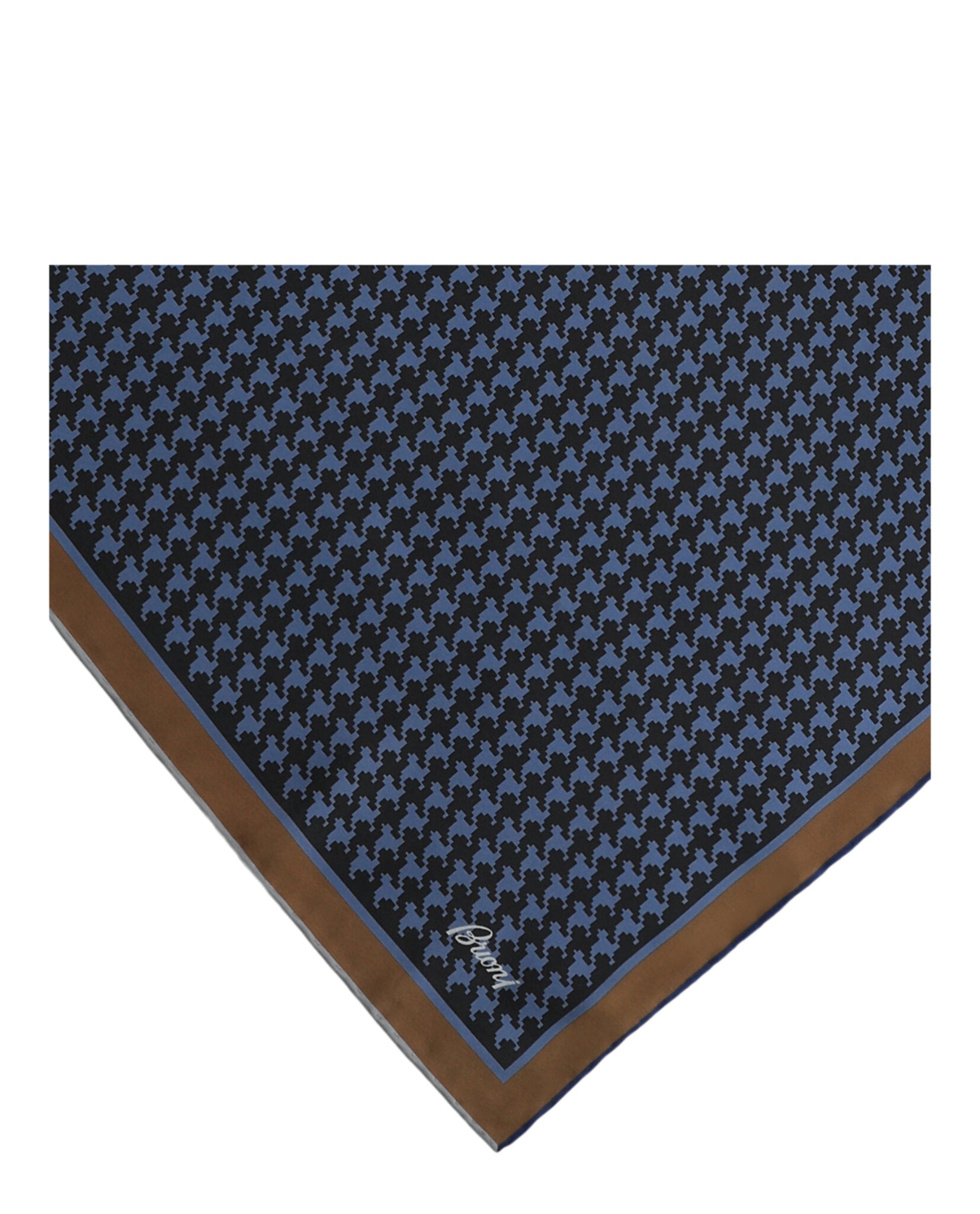 Brioni Mens Houndstooth Pocket Square