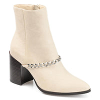 Monicco Womens Chain Ankle Boots 10 Medium Off White