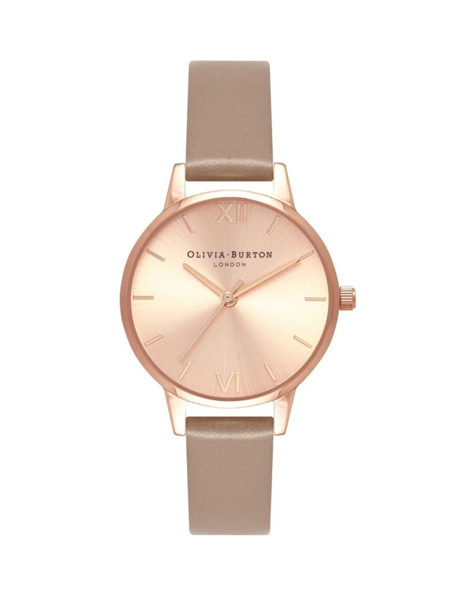Olivia Burton Midi Dial Rose Gold Watch OB16MD88AC Brown