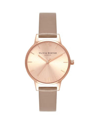Olivia Burton Midi Dial Rose Gold Watch OB16MD88AC Brown