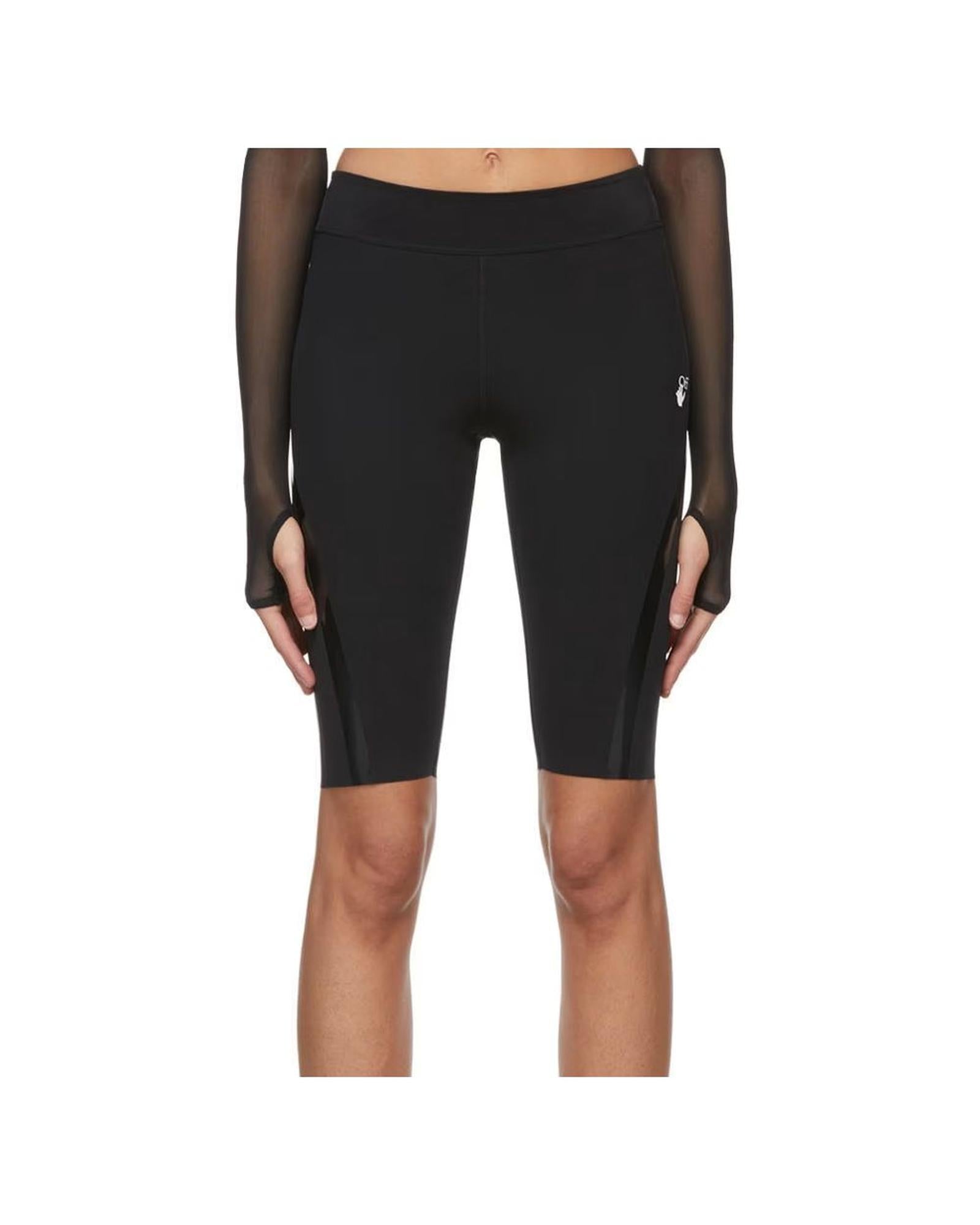 Off-White Athletic Shorts Side Stripe Women Black