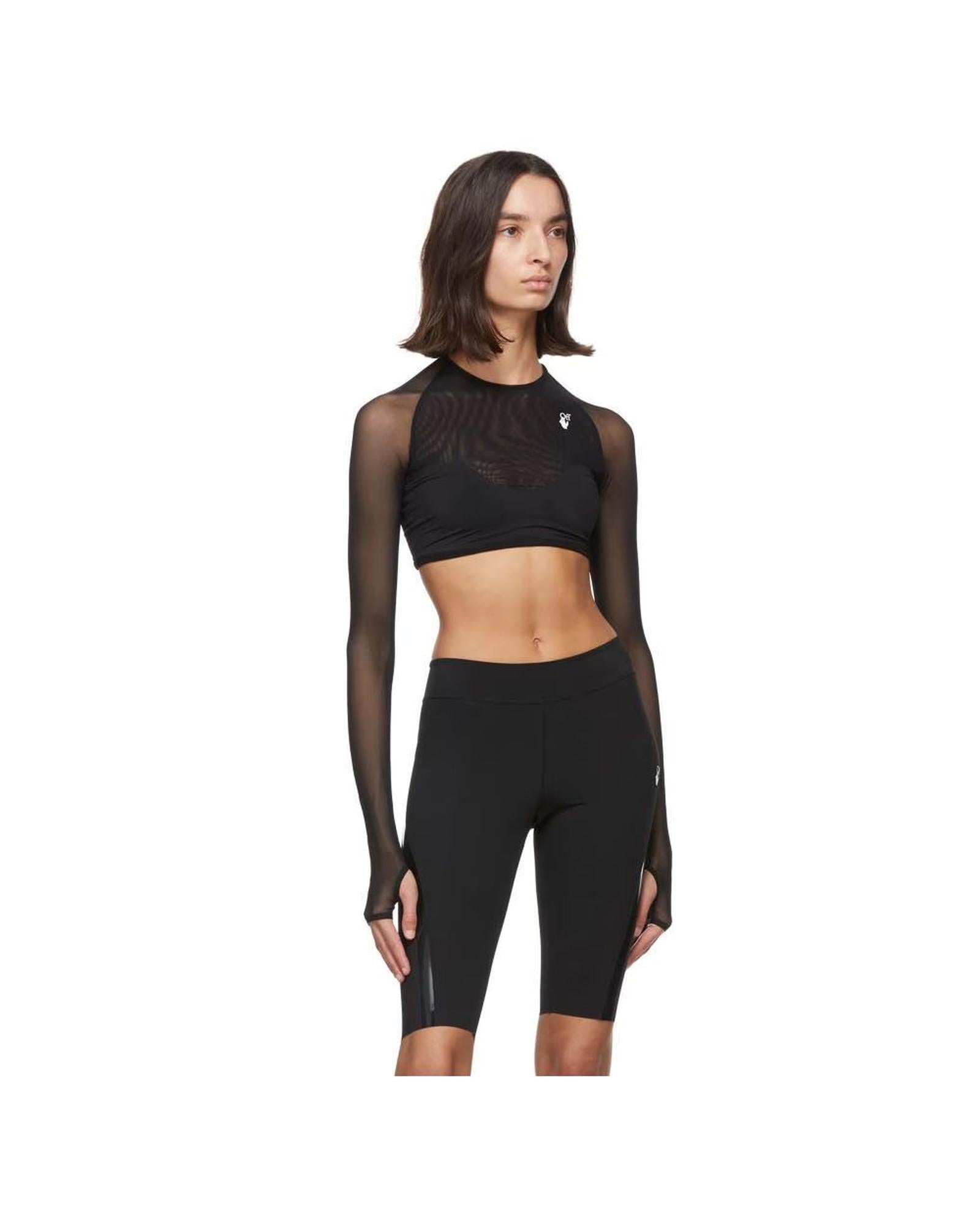 Off-White Athletic Shorts Side Stripe Women Black