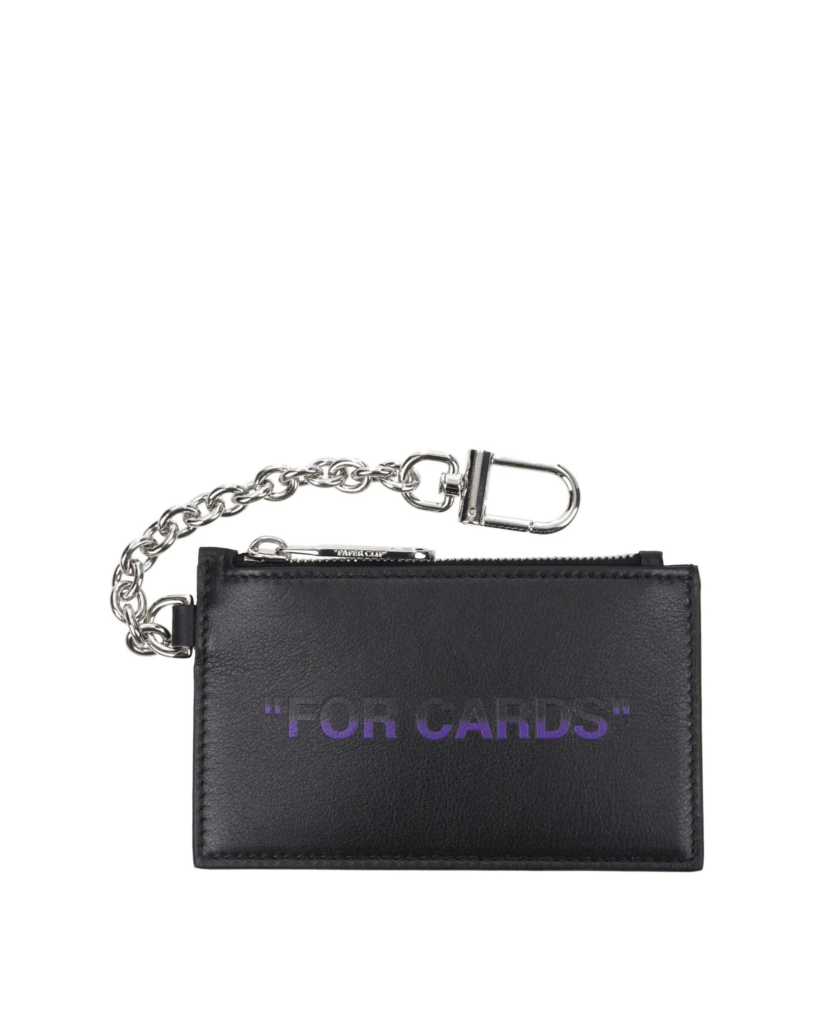Off-White Card Holder For Cards Men Black Wallets