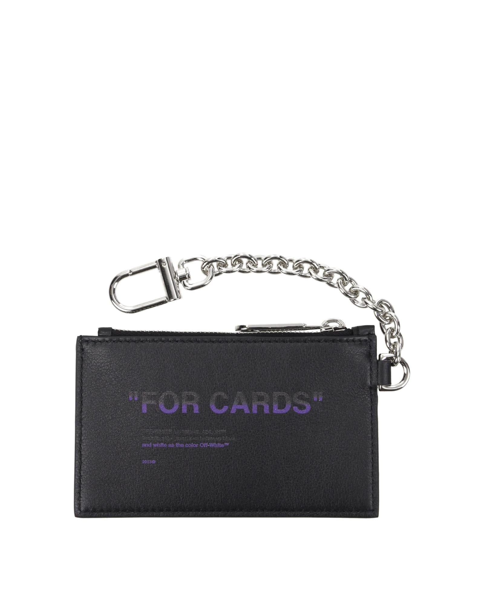 Off-White Card Holder For Cards Men Black Wallets