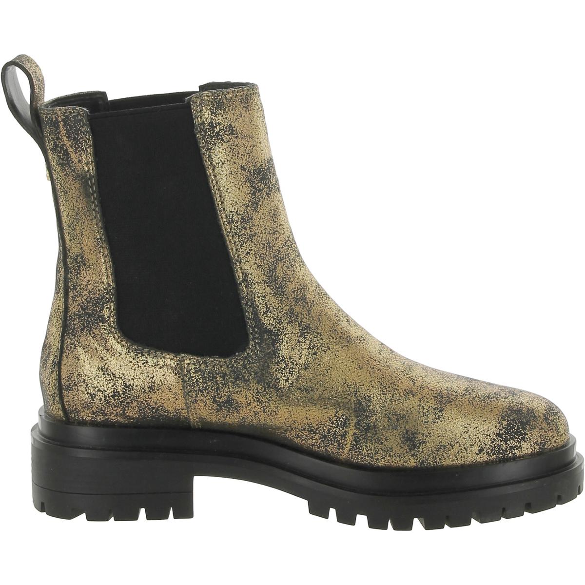Corinne  Womens Lugged Sole Ankle Chelsea Boots