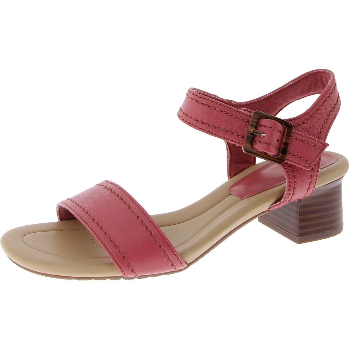 Desirae Womens Slip On Buckle Ankle Strap