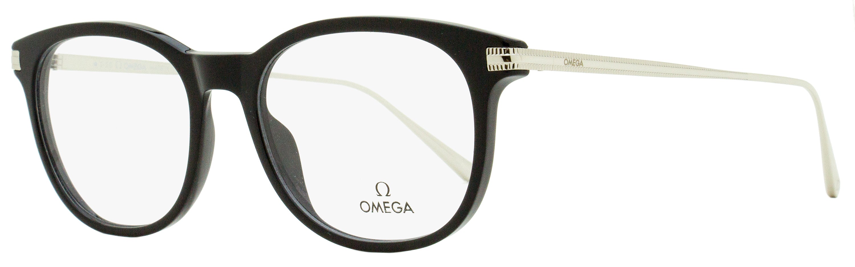 Omega Pantos Eyeglasses OM5013 001 Black/Palladium 53mm Black Palladium