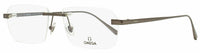 Omega Rimless Eyeglasses OM5015H 008 Gunmetal 56mm Gunmetal