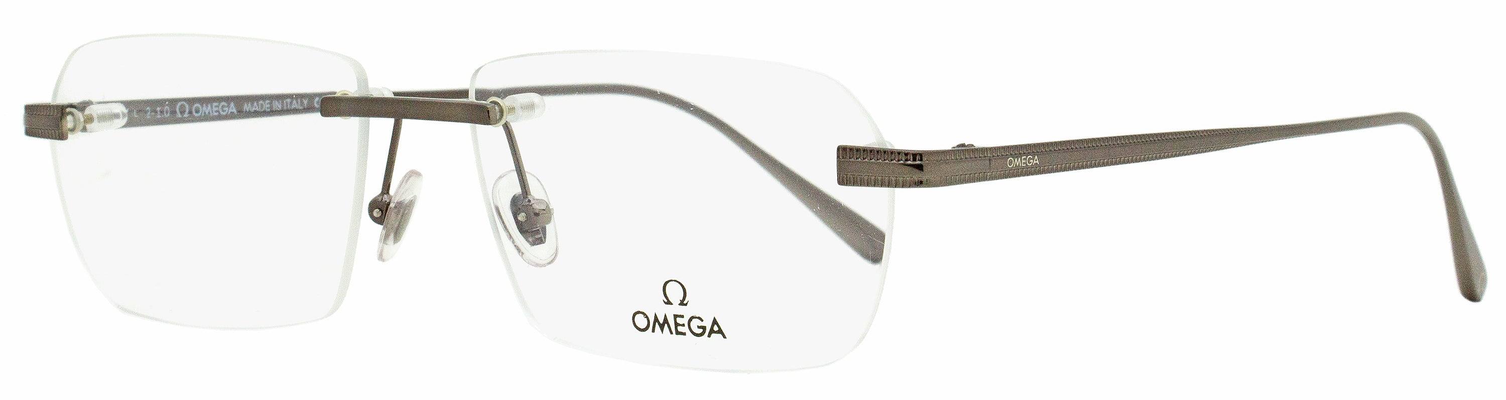 Omega Rimless Eyeglasses OM5015H 008 Gunmetal 56mm Gunmetal