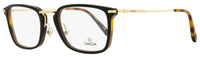 Omega Rectangular Eyeglasses OM5025 005 Black/Havana 53mm Black Havana