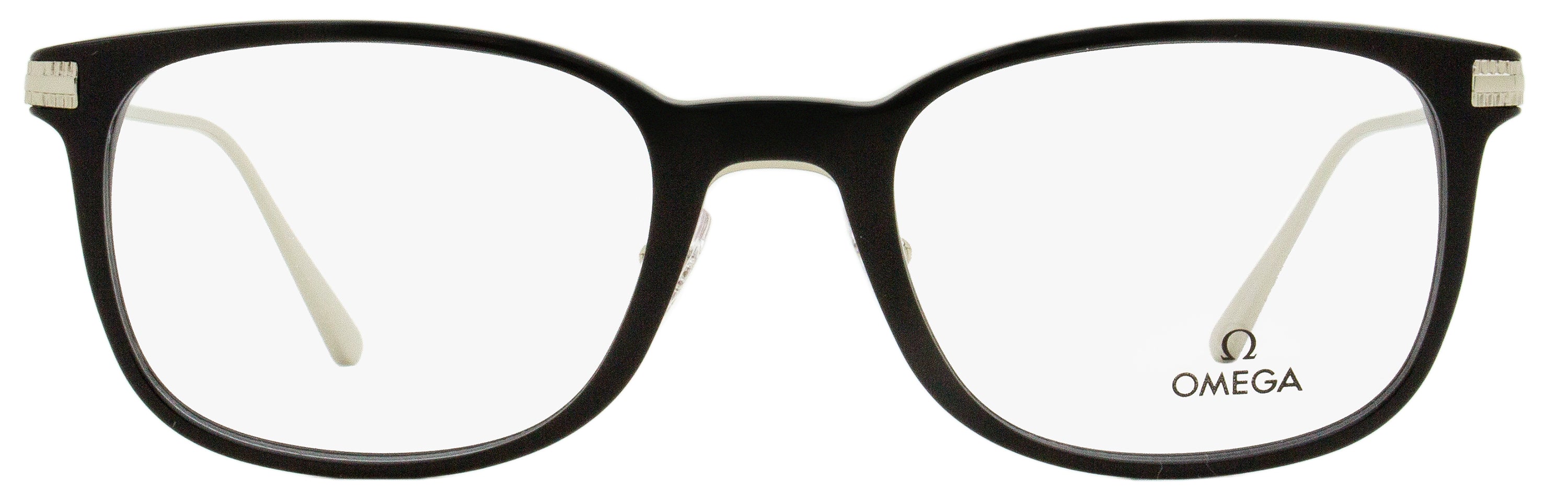 Omega OM5039 Rectangular Eyeglasses 001 Black/Ruthenium 53mm