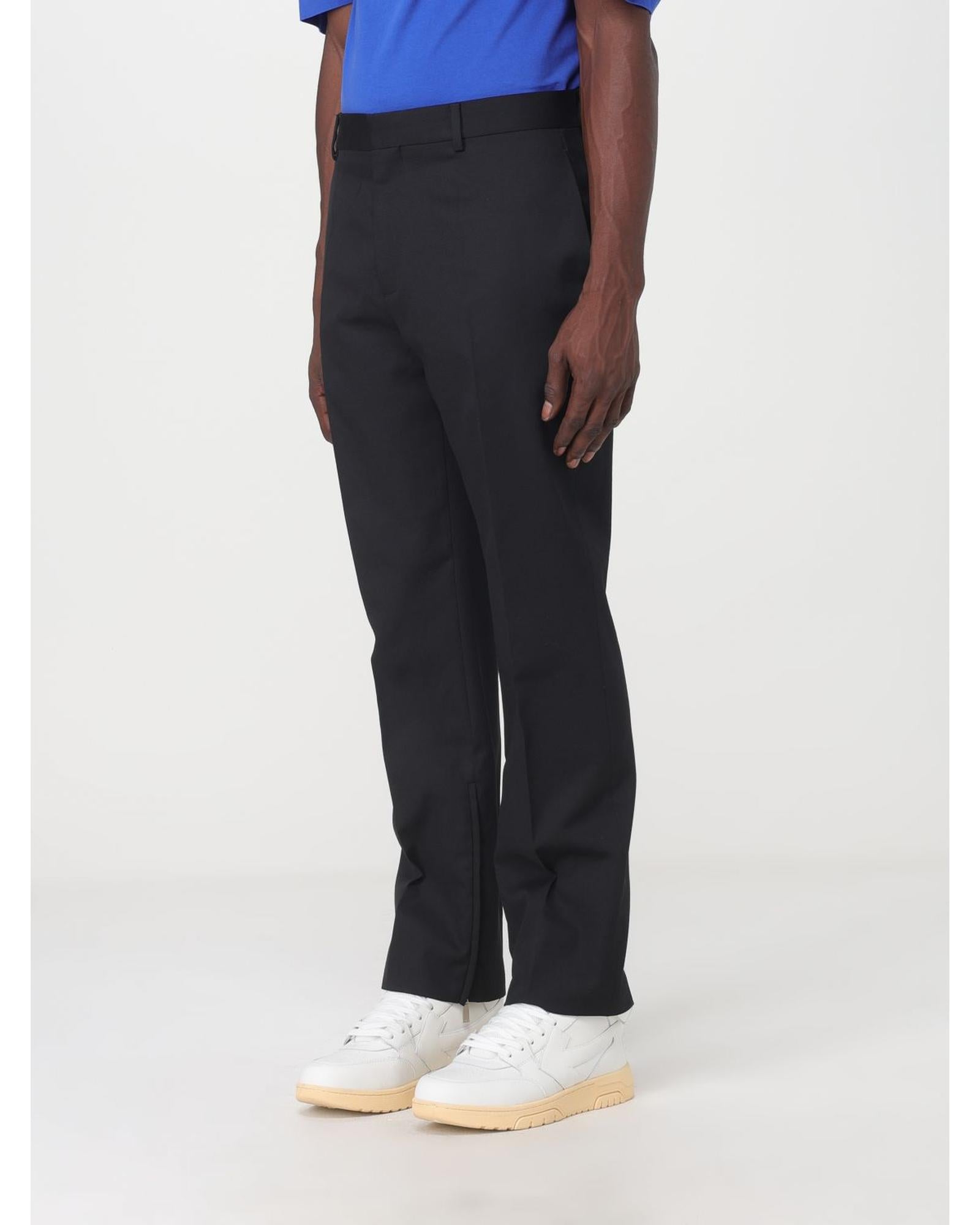 Off-White StraightLeg Trousers Men Black Pants