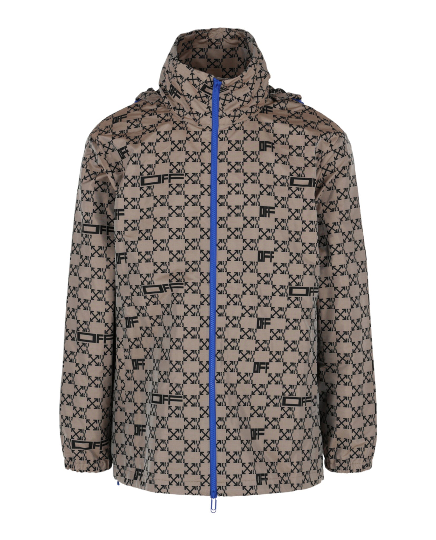 Off-White Mens Monogram Allover Windbreaker Jacket