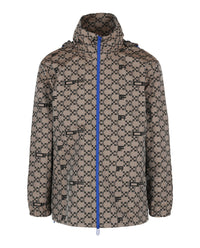 Off-White Mens Monogram Allover Windbreaker Jacket
