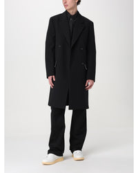 Off-White Double Breasted Wool Coat Men Black