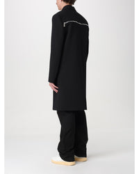 Off-White Double Breasted Wool Coat Men Black