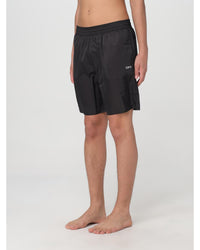 Off-White Swim Trunks QuickDrying Lightweight Men Black Swimwear