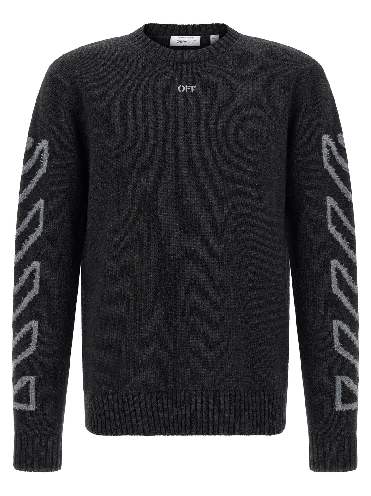 OFF-WHITE Off-White Men 'Diag Arrow Fuzzy' Sweater With Intarsia