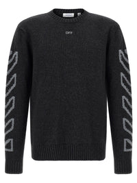 OFF-WHITE Off-White Men 'Diag Arrow Fuzzy' Sweater With Intarsia