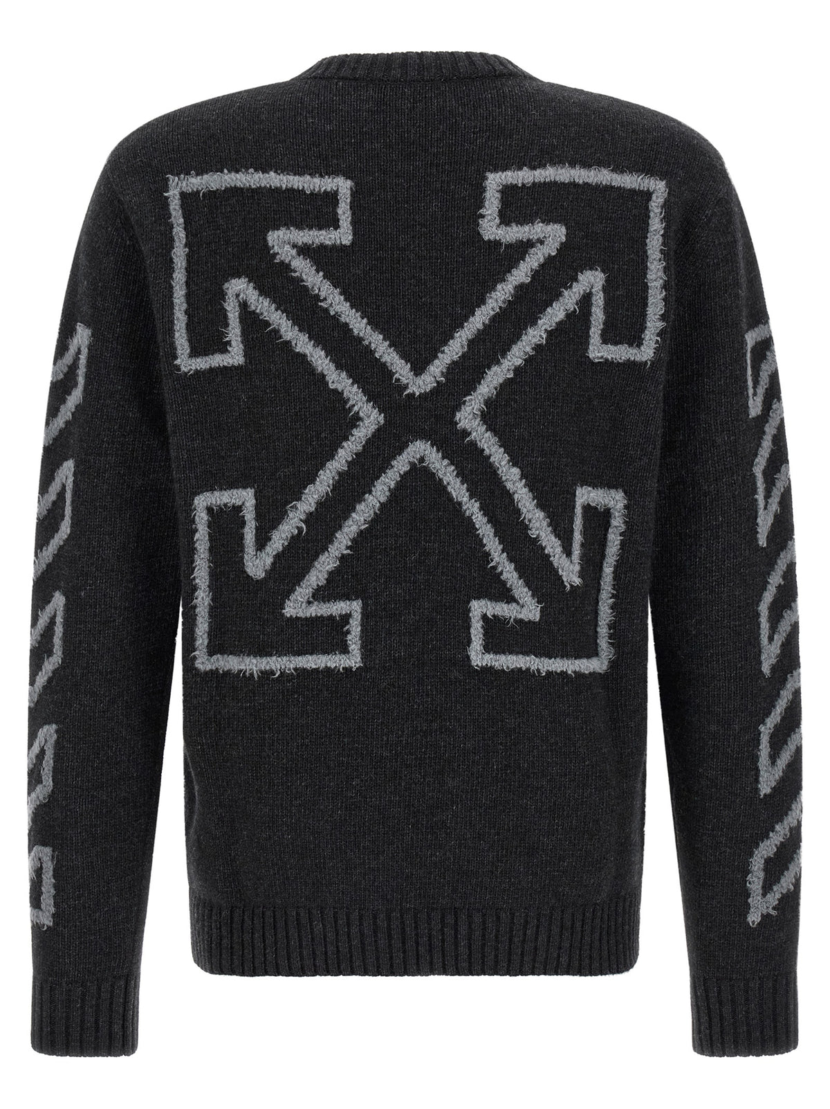 OFF-WHITE Off-White Men 'Diag Arrow Fuzzy' Sweater With Intarsia
