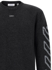 OFF-WHITE Off-White Men 'Diag Arrow Fuzzy' Sweater With Intarsia