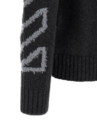 OFF-WHITE Off-White Men 'Diag Arrow Fuzzy' Sweater With Intarsia