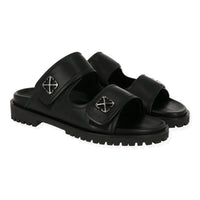 Off White Mens Black/Silver Sandal