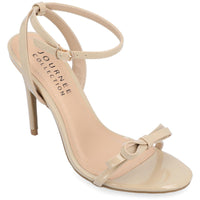 Elvina Womens Patent Ankle Strap 9.5 Medium Nude