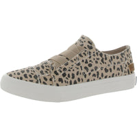 Marley Womens Comfort Insole Slip On Casual Shoes 7.5 Medium Latte Spots Print Canvas