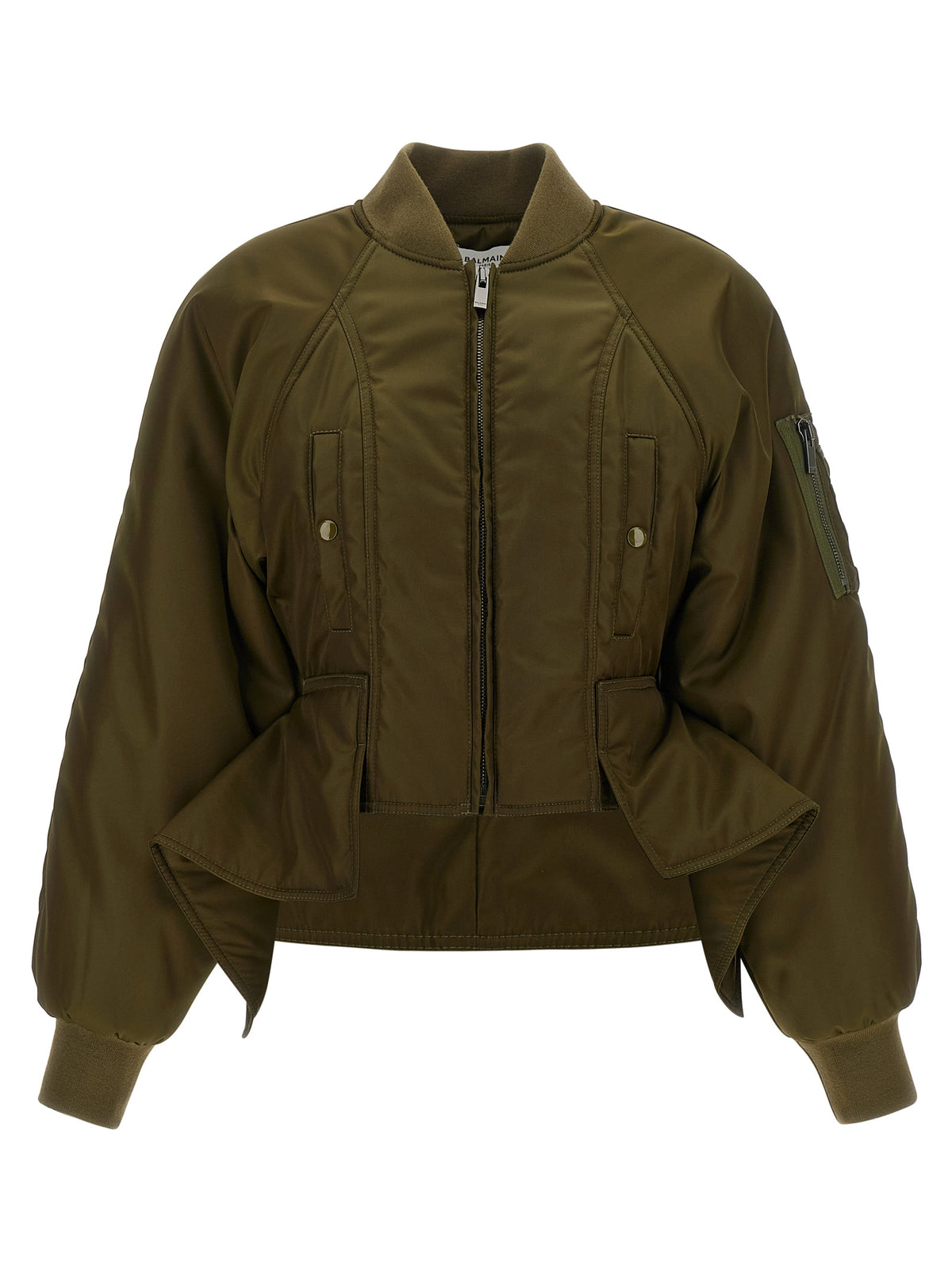Balmain Women Iconica Nylon Bomber Jacket
