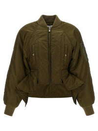 Balmain Women Iconica Nylon Bomber Jacket