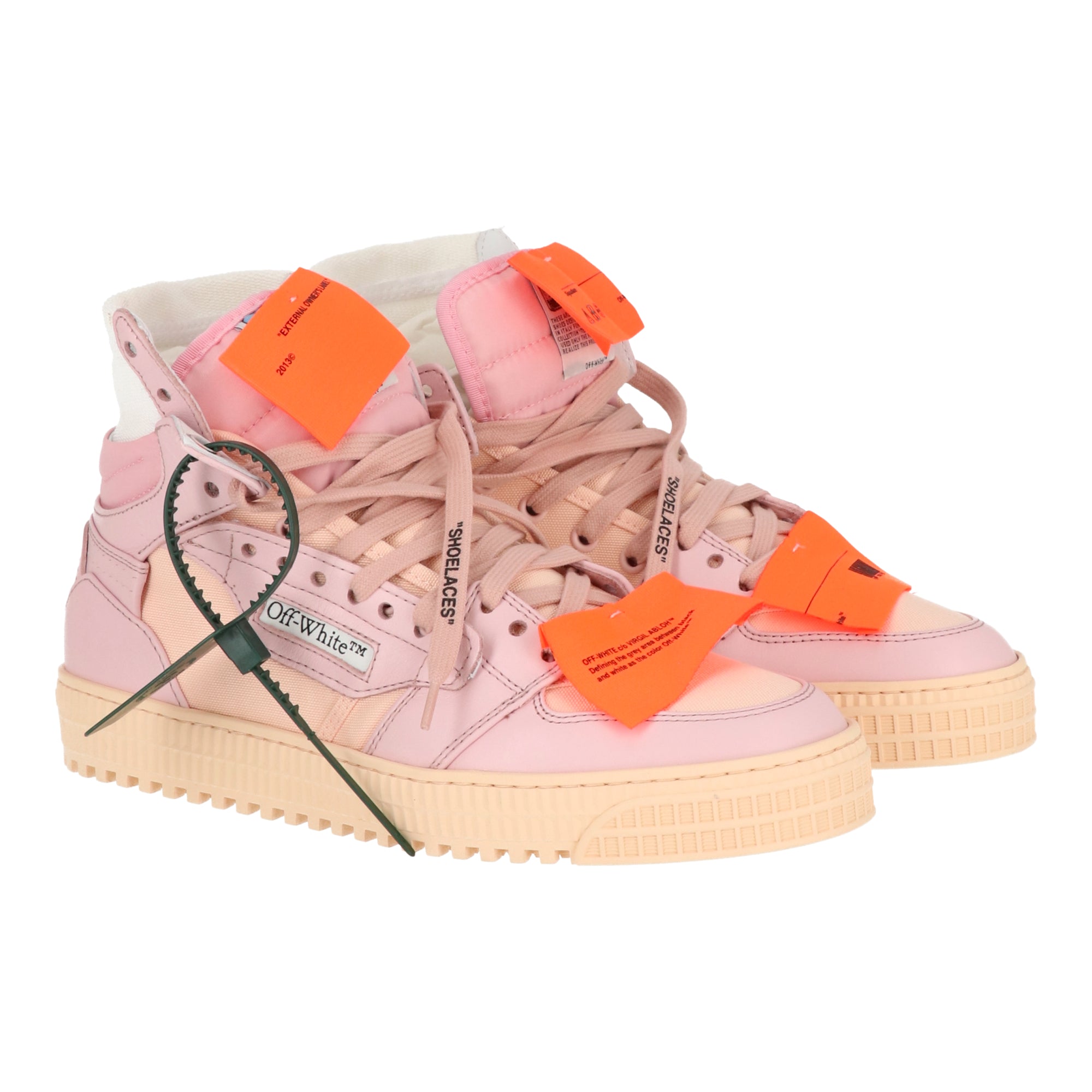 Off White Womens Pink Sneaker