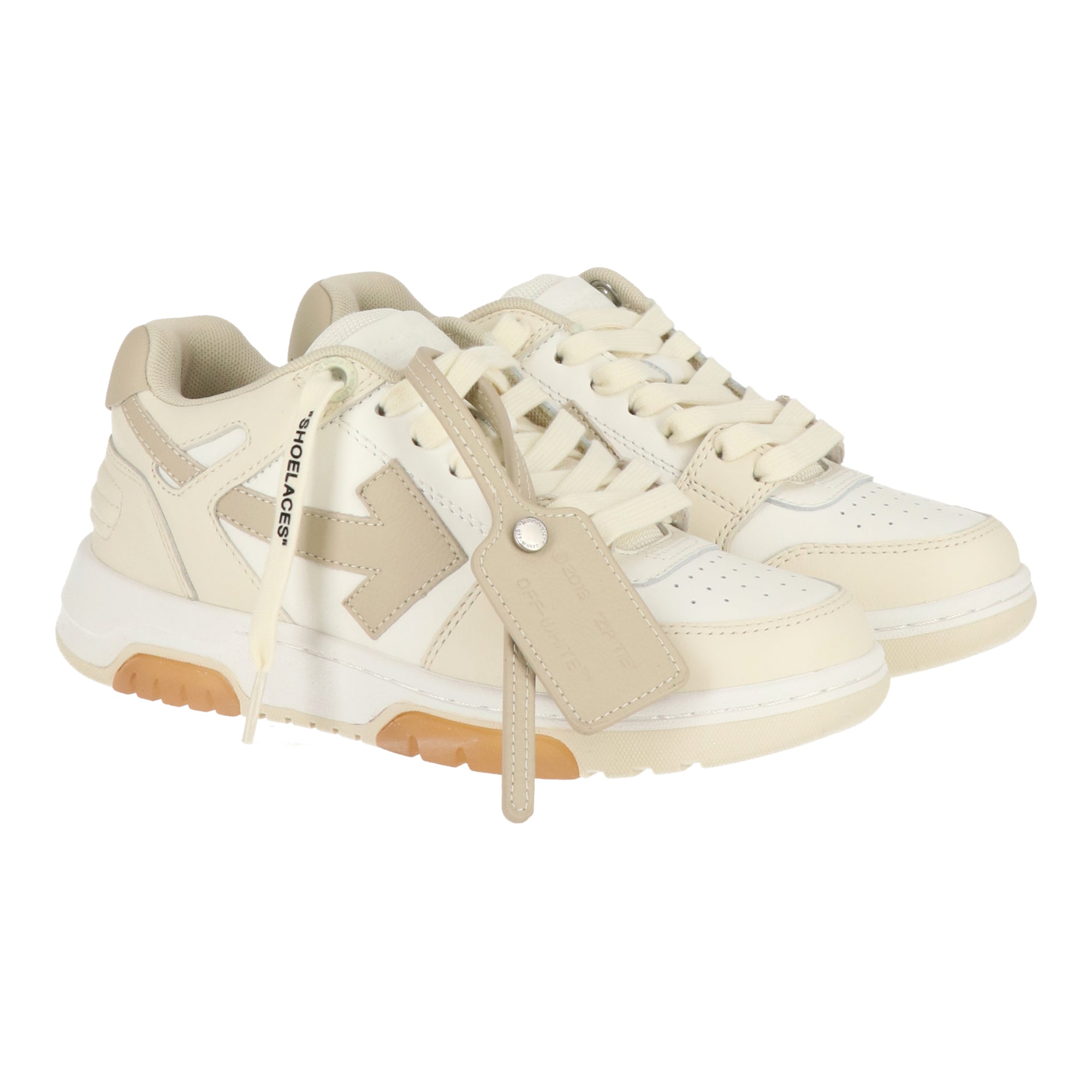 Off White Womens White/Beige Sneaker
