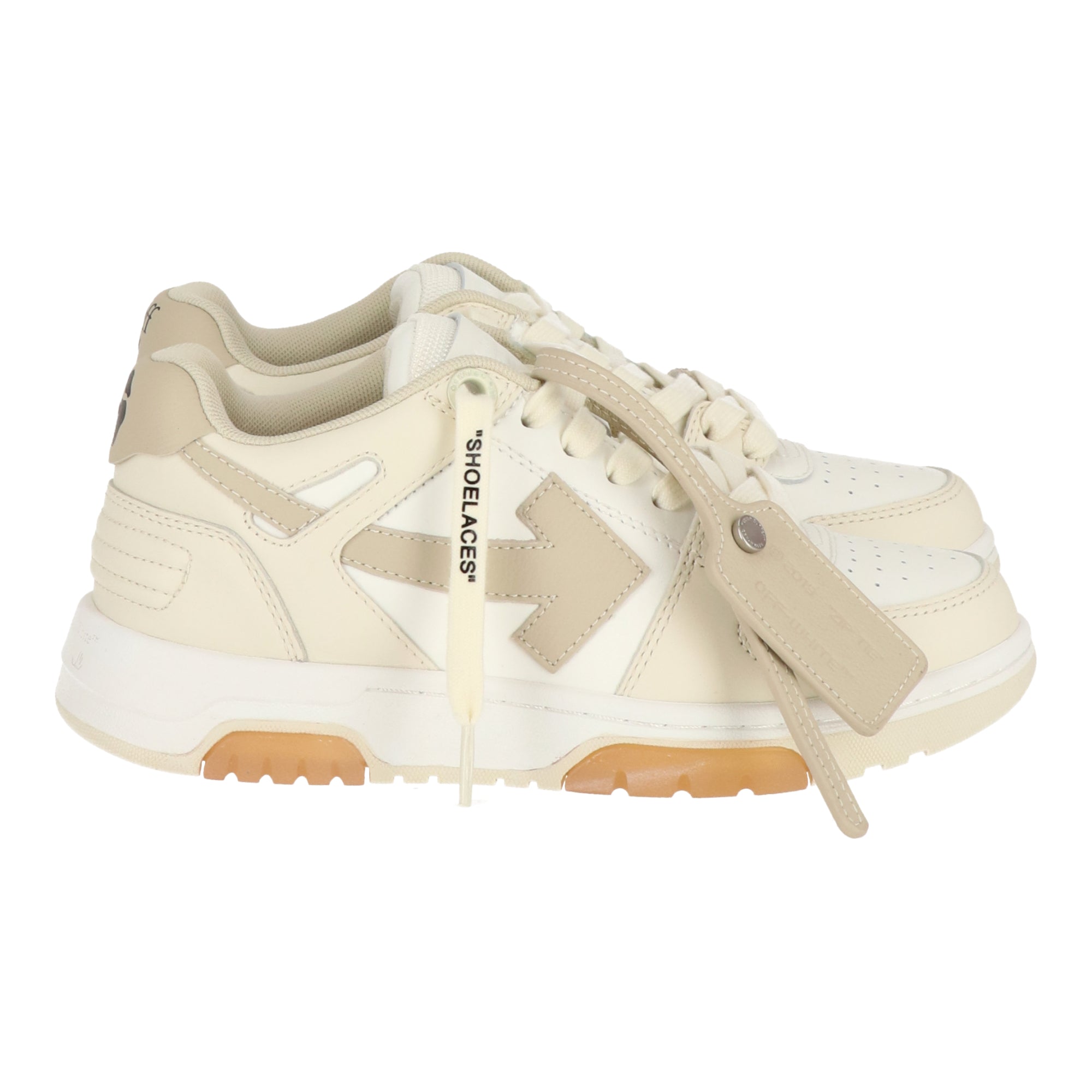 Off White Womens White/Beige Sneaker