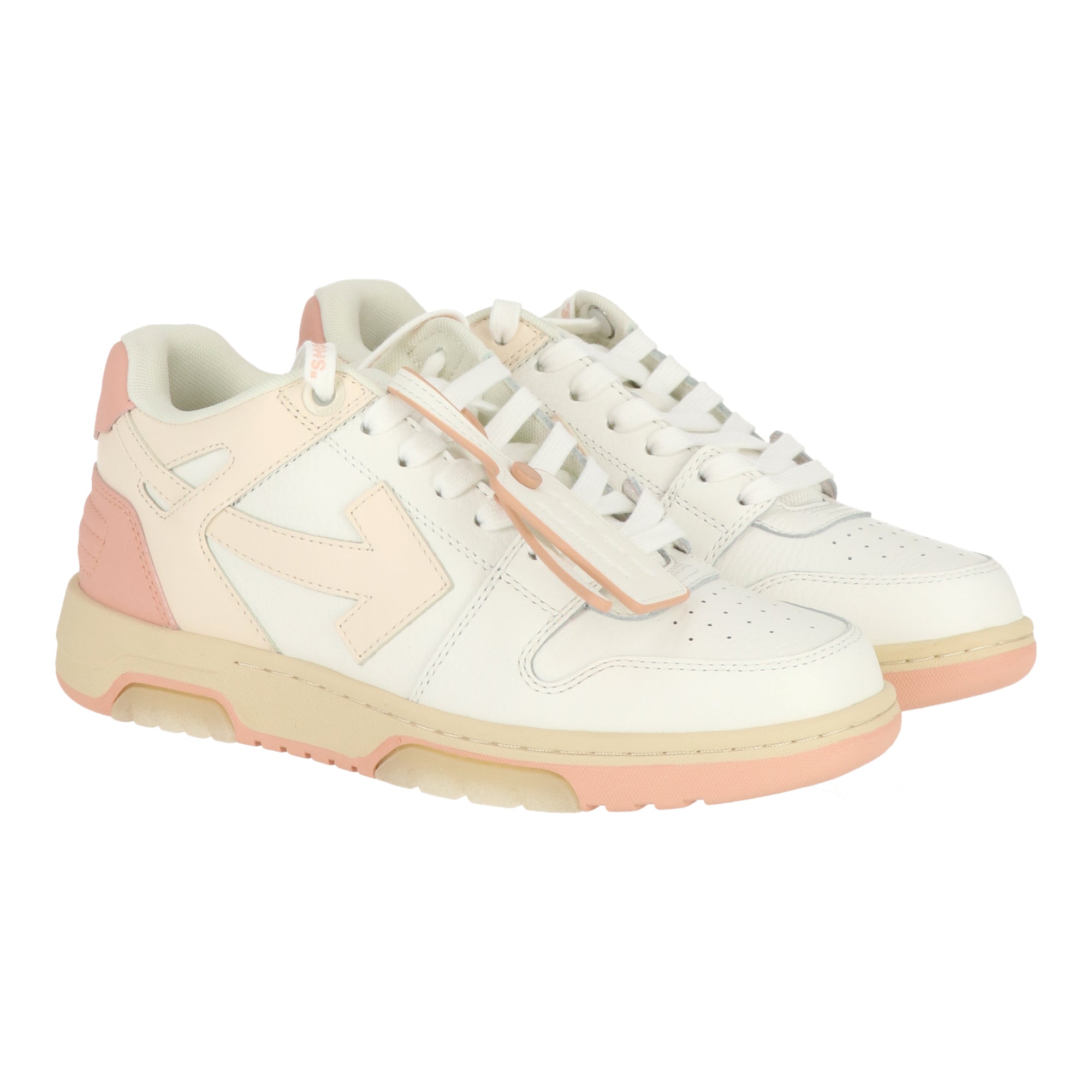 Off White Womens White/Pink Sneaker