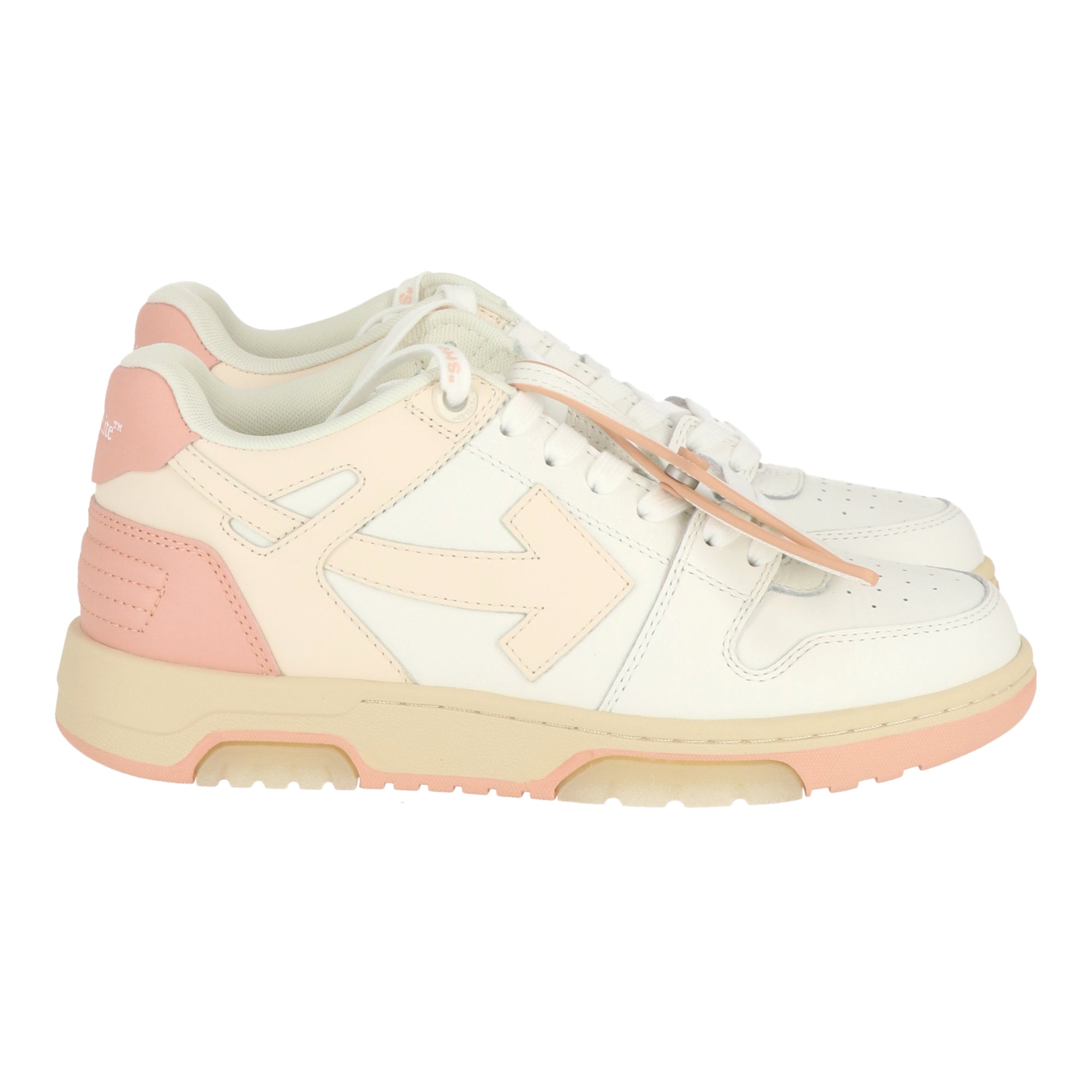 Off White Womens White/Pink Sneaker