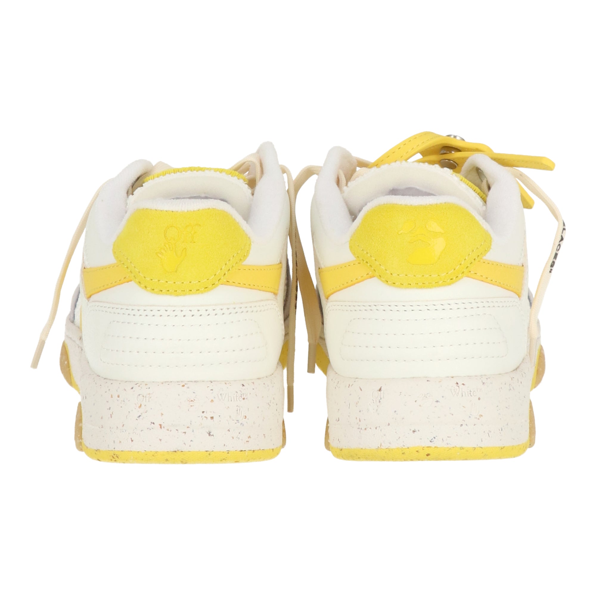 Off White Womens White/Yellow Sneaker