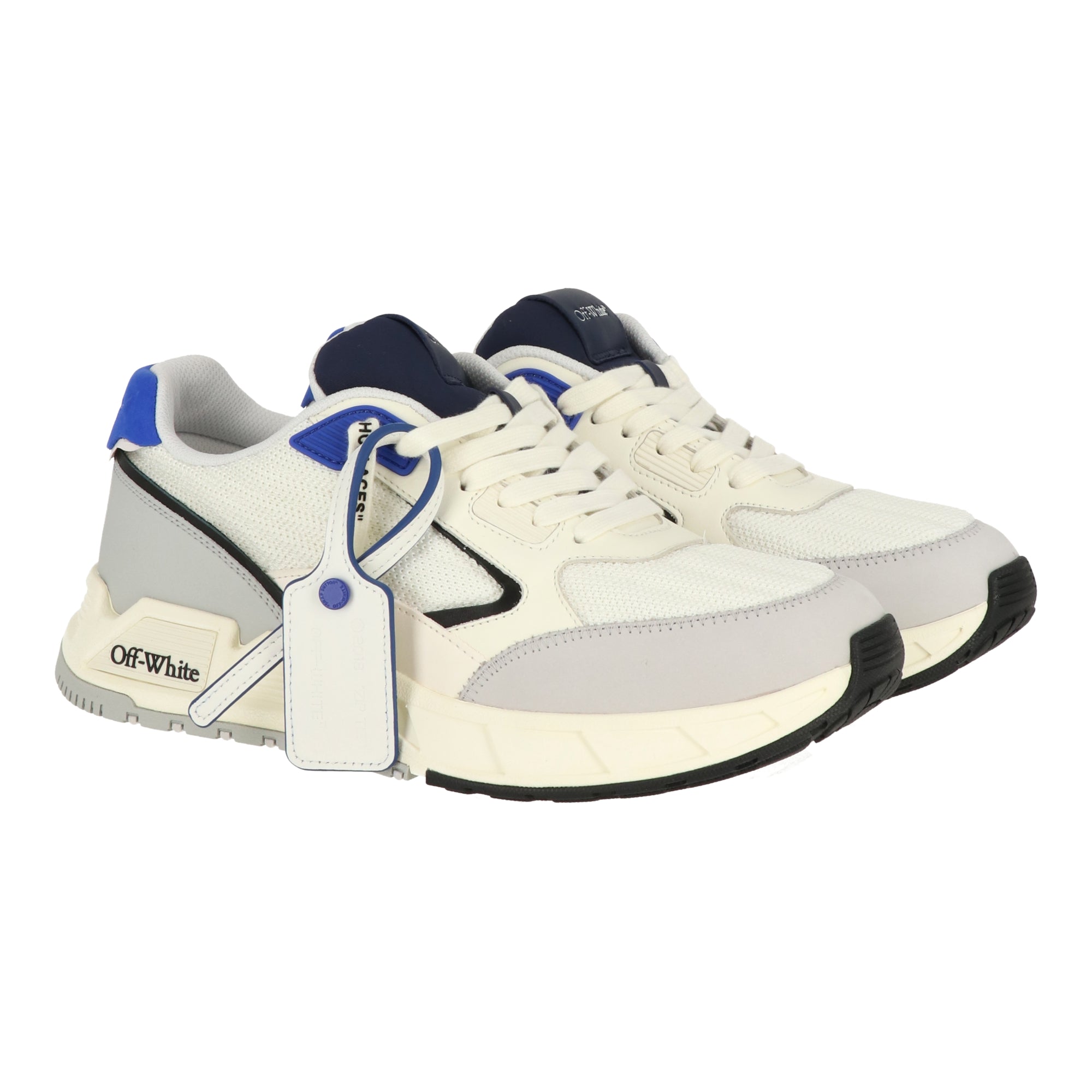 Off White Womens White/Navy Sneaker
