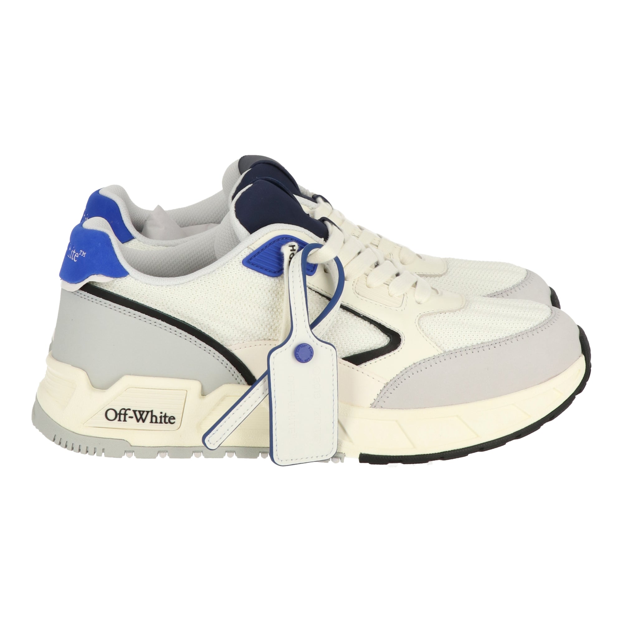 Off White Womens White/Navy Sneaker