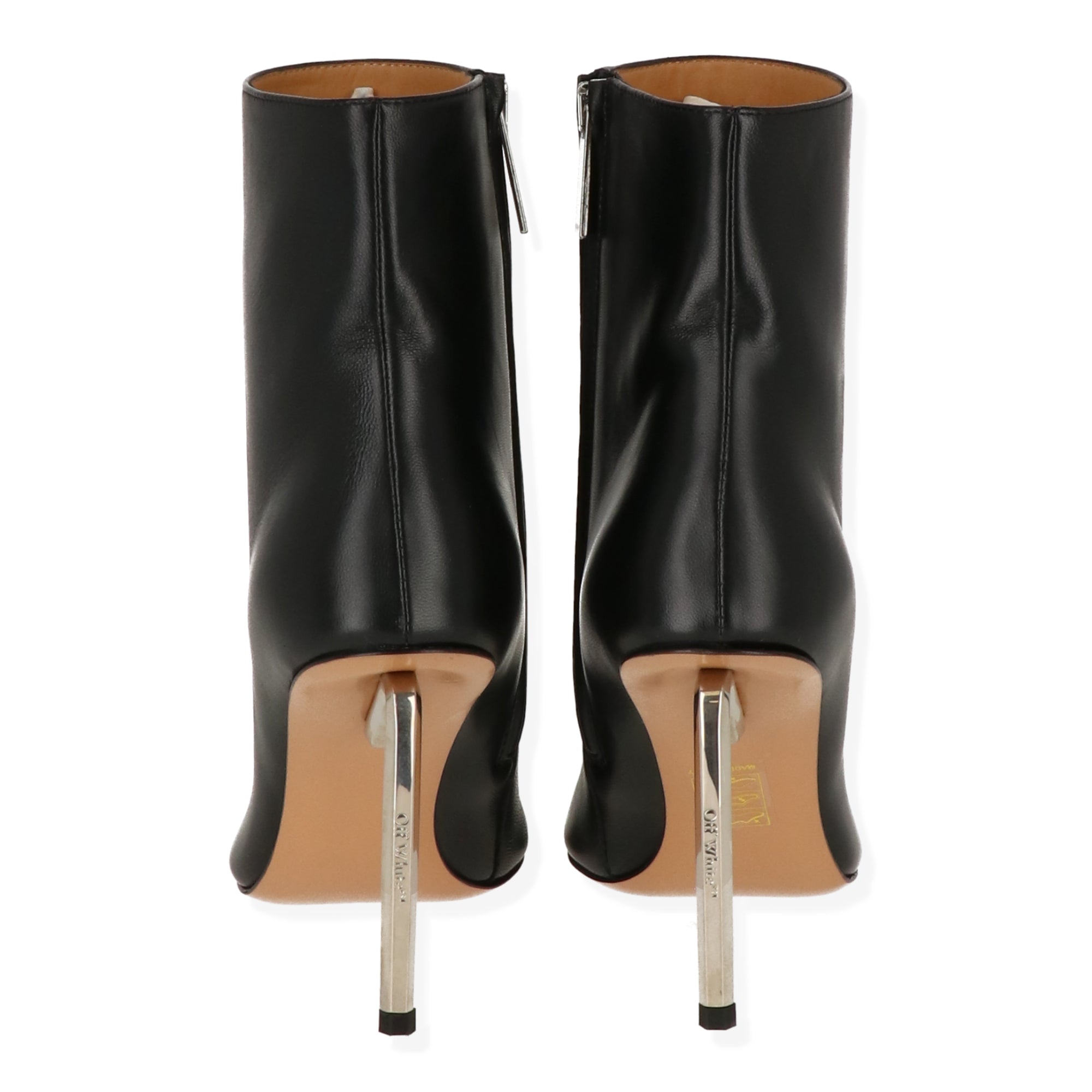 Off White Womens Black/Silver Boot