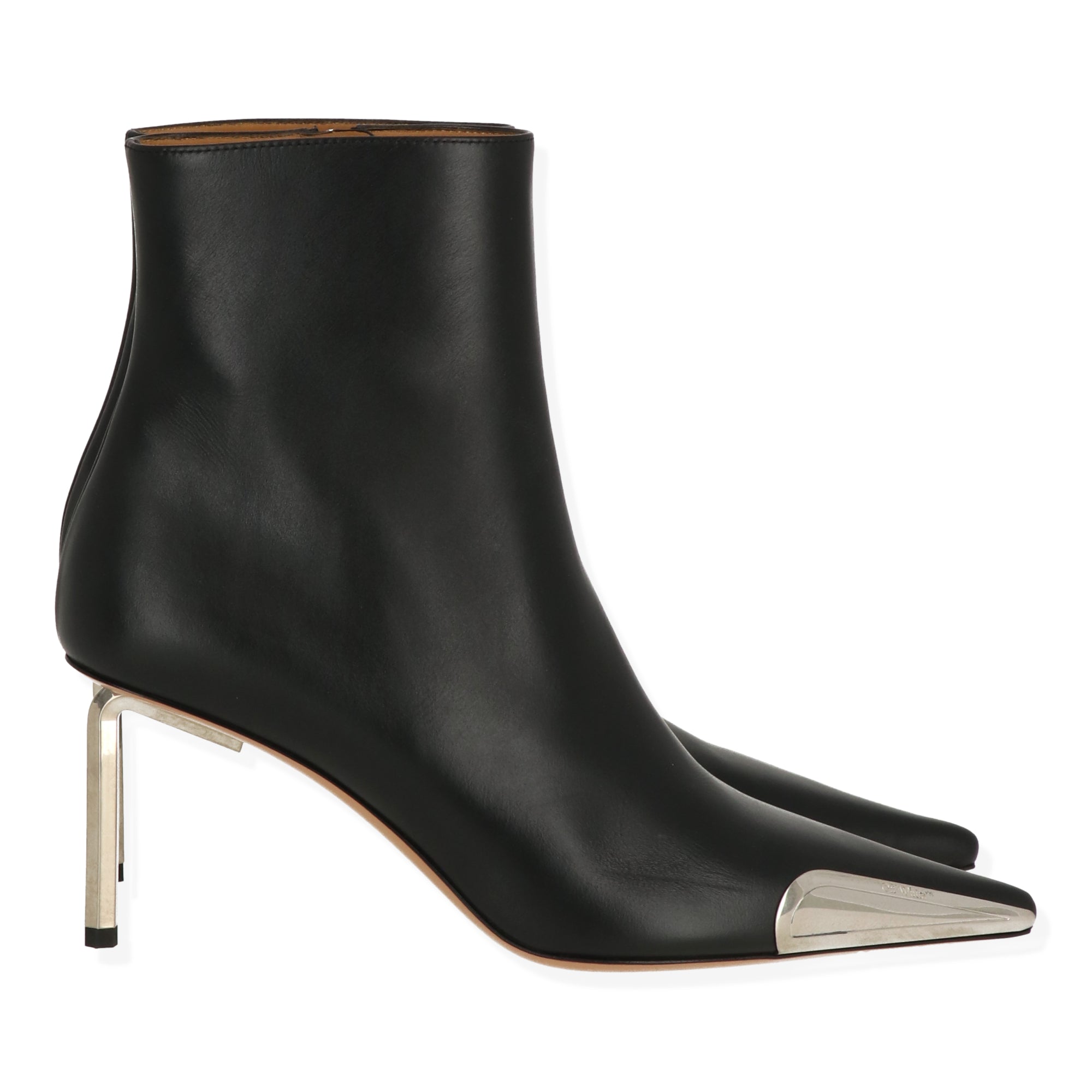 Off White Womens Black/Silver Boot
