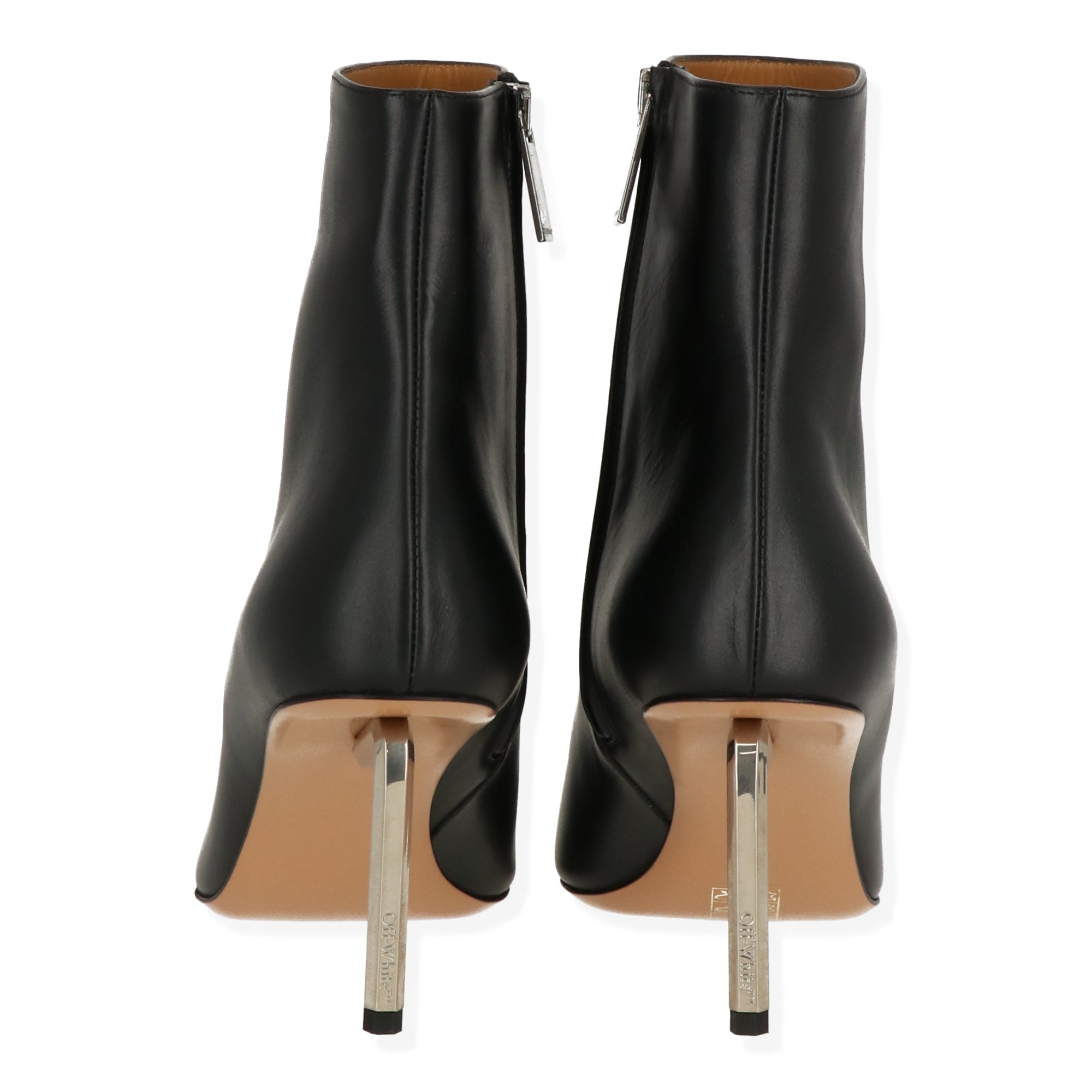 Off White Womens Black/Silver Boot