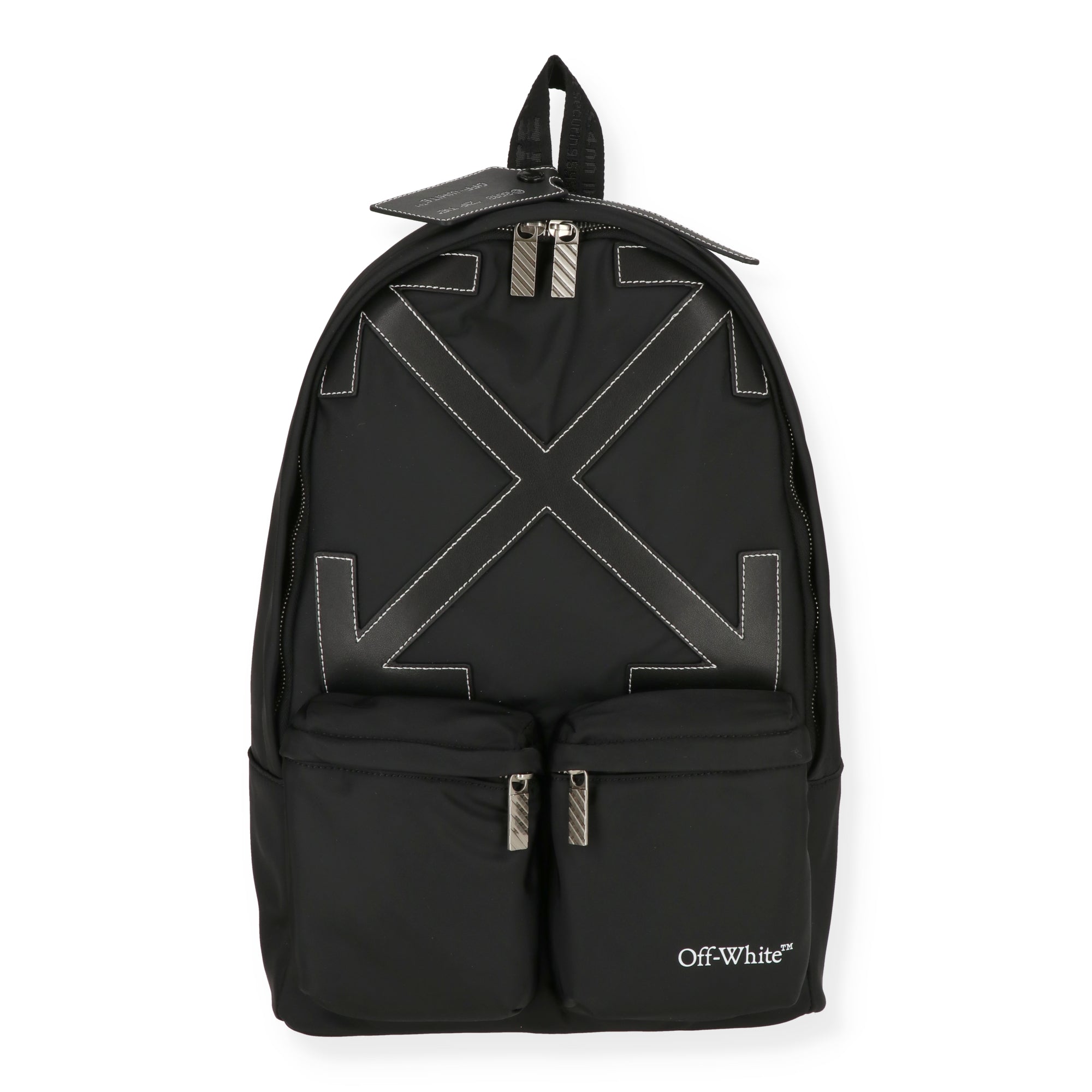 Off White Mens Black Backpack